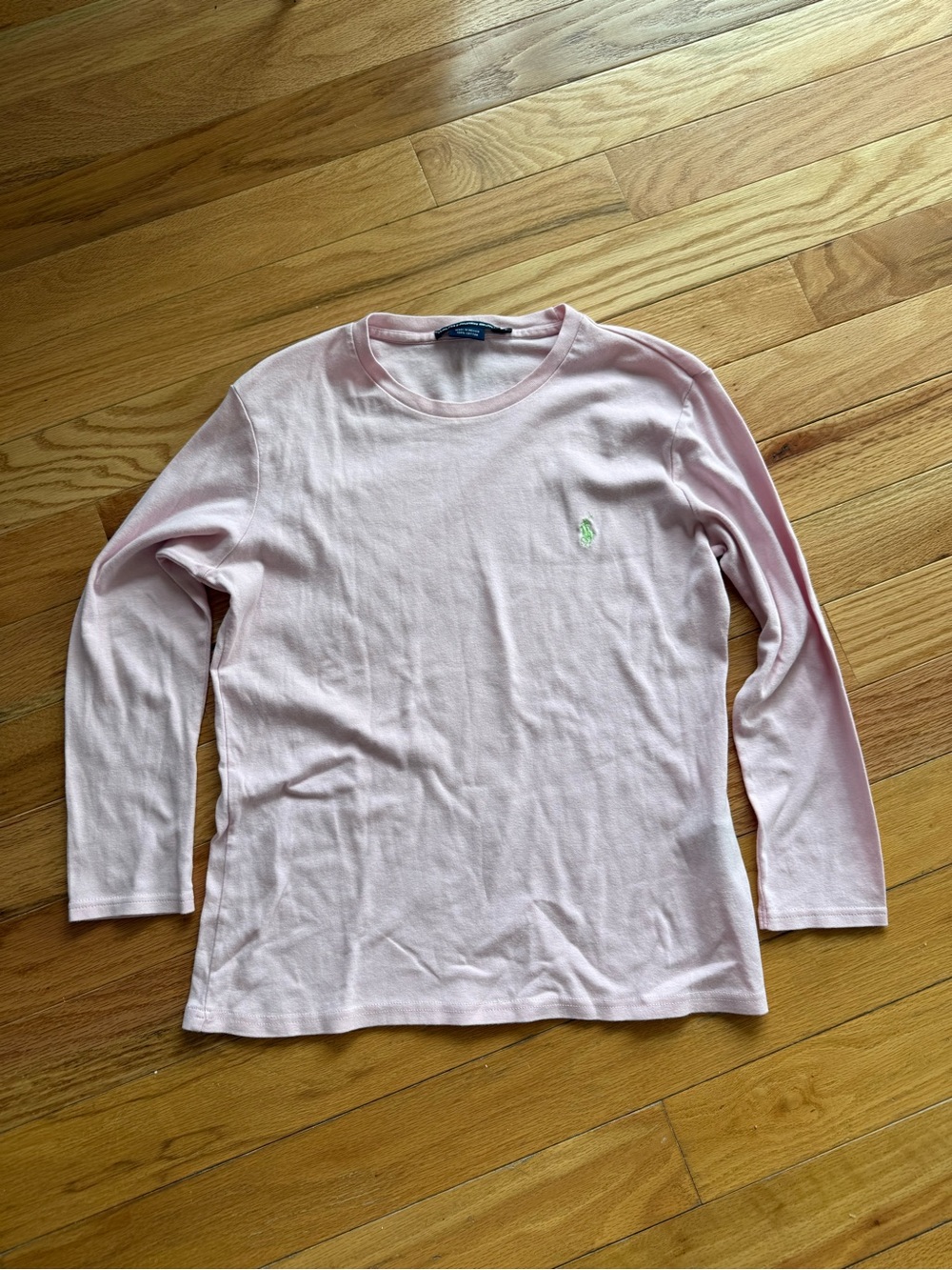 Ralph Lauren Light Pink Long-Sleeve Crewneck Top